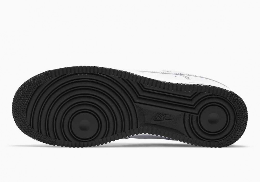 Nike Air Force 1 07 Bajo Puntada de Contraste Blanco Negro para Hombre y Mujer