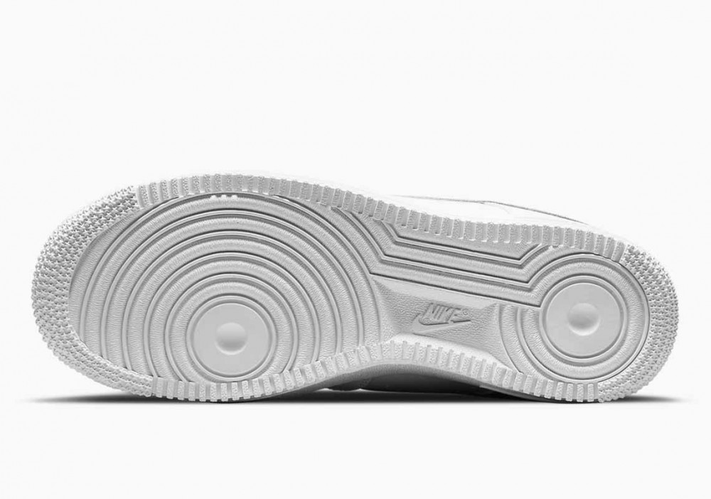 Nike Air Force 1 Bajo 07 Essential Blanco Plateado Claro Dorado para Hombre y Mujer