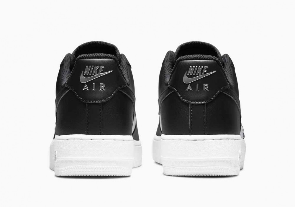 Nike Air Force 1 Bajo 07 Premium Cadena de Plata Negro para Hombre y Mujer