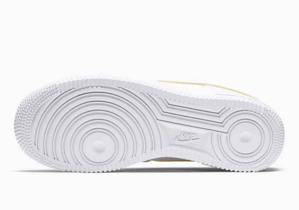 Nike Air Force 1 07 Bajo Choque de Iconos Blanco Metálico Dorado para Hombre y Mujer