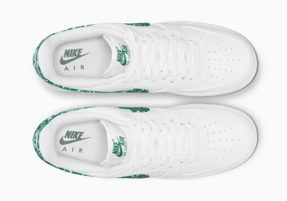 Nike Air Force 1 '07 Essential Blancas Paisley Verde para Hombre y Mujer