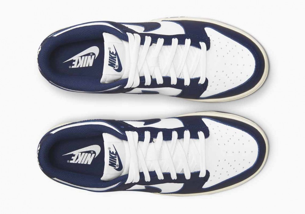 Nike Dunk Low Vintage Azul Marino Blanco para Hombre y Mujer