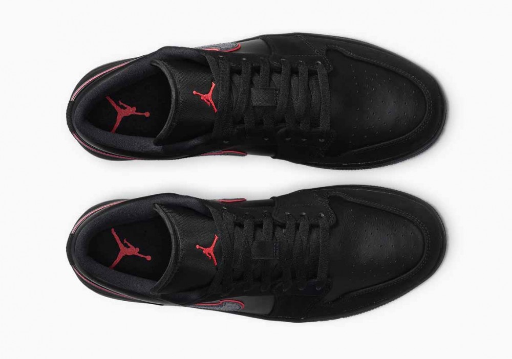 Air Jordan 1 Low Negro Rojo Órbita para Hombre