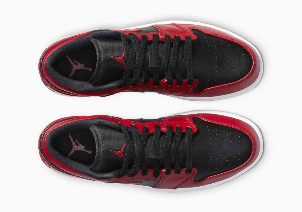 Air Jordan 1 Low Reverse Bred Negro Rojo para Hombre y Mujer