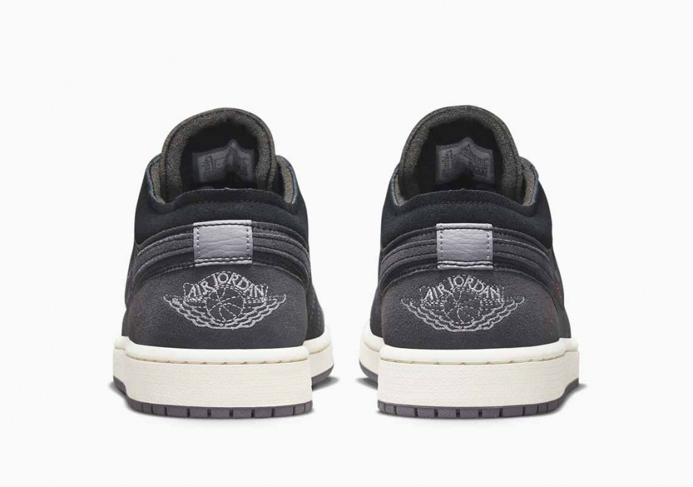 Air Jordan 1 Low Craft Inside Out Negro Gris para Hombre y Mujer