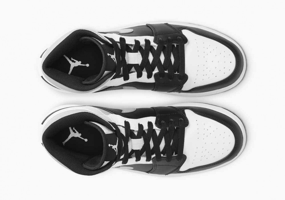 Air Jordan 1 Mid Shadow Blanco Negro Gris Medio para Hombre y Mujer