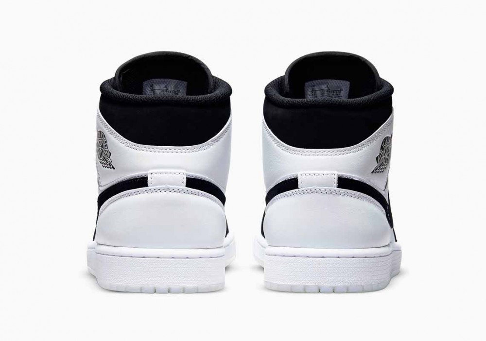 Air Jordan 1 Mid SE Diamond Pantalones Cortos Blanco Negro para Hombre y Mujer