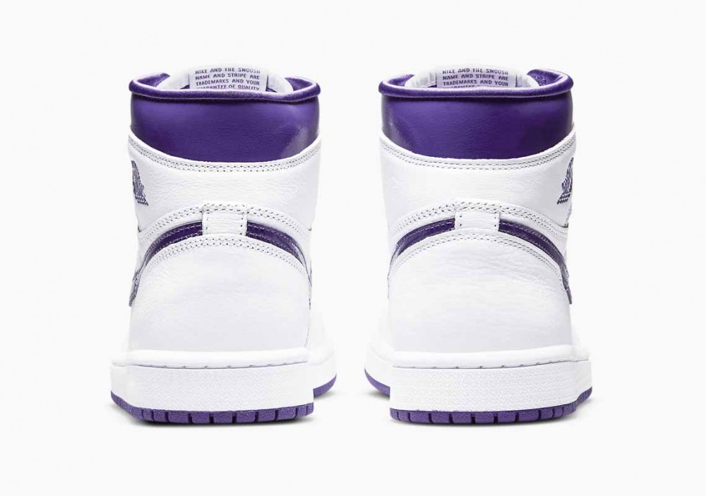 Air Jordan 1 Retro High Blanco Court Púrpura para Hombre y Mujer