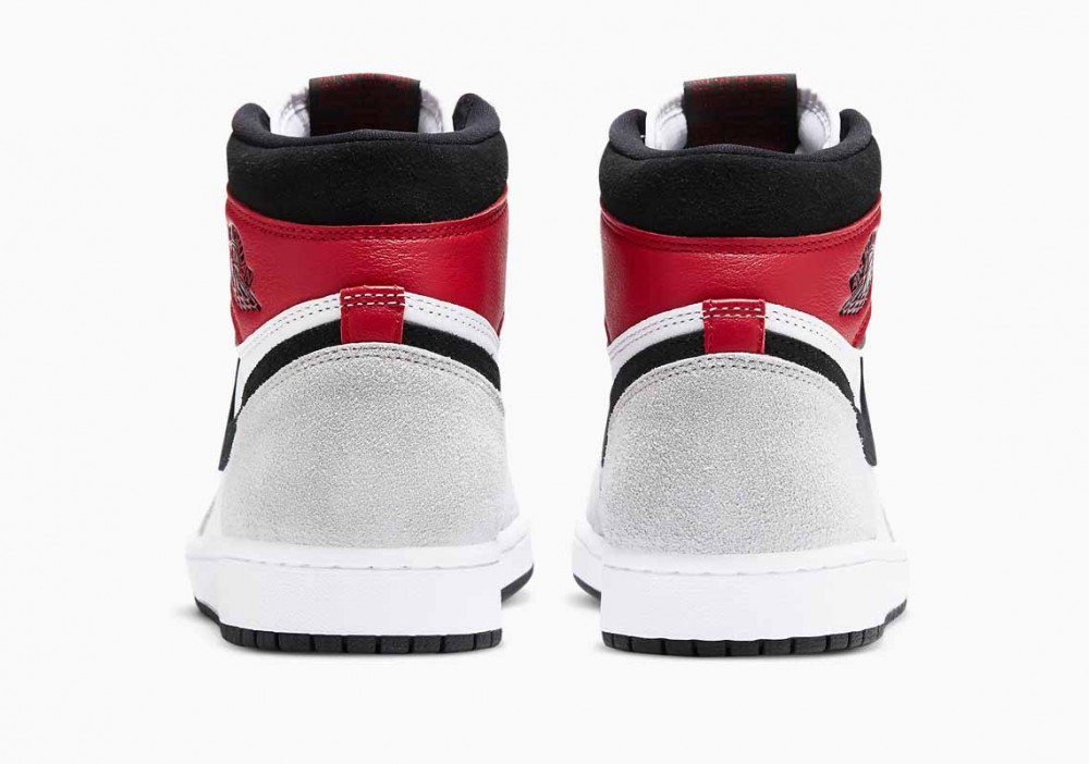 Air Jordan 1 Retro High Gris Humo Claro y Blanco Negro Rojo para Hombre y Mujer