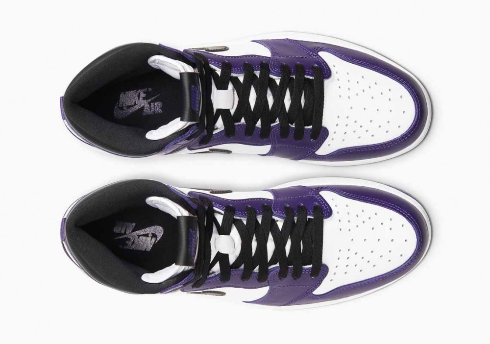 Air Jordan 1 Retro High Court Púrpura Blanco 2.0 para Hombre y Mujer