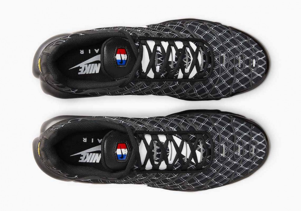 Nike Air Max Plus Francia Negro Plata Blanco para Hombre