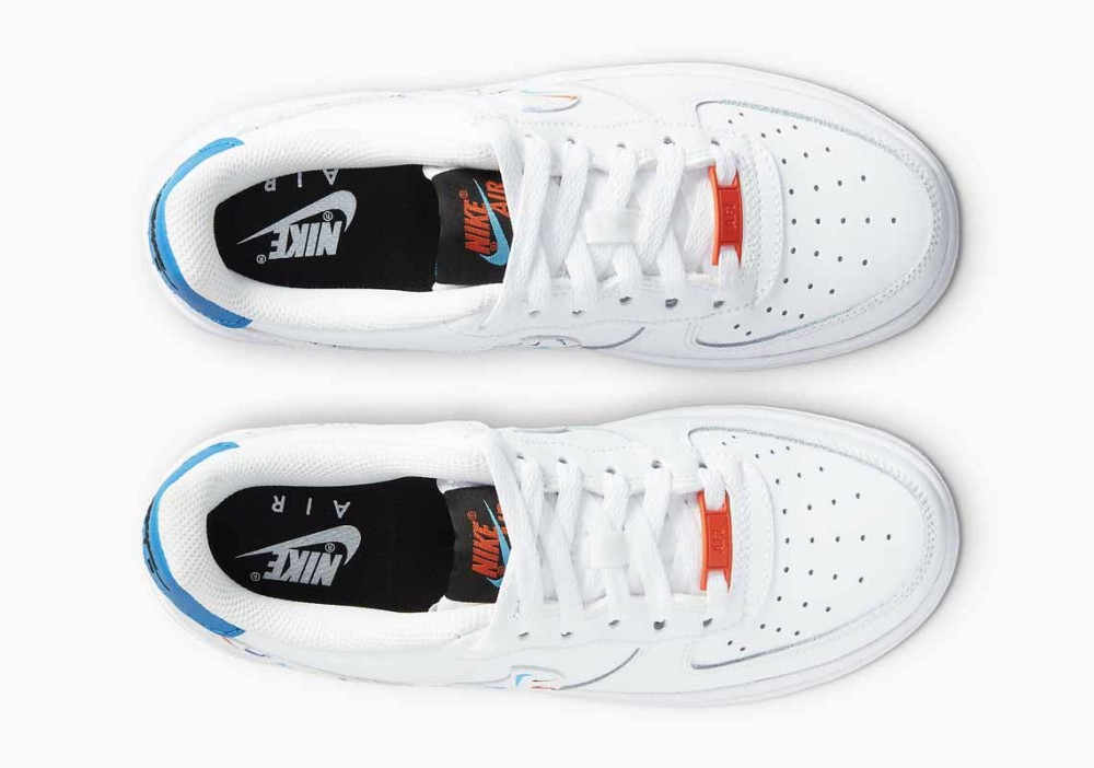 Nike Air Force 1 Low LV8 Multicolor Swooshes Blancas para Hombre y Mujer