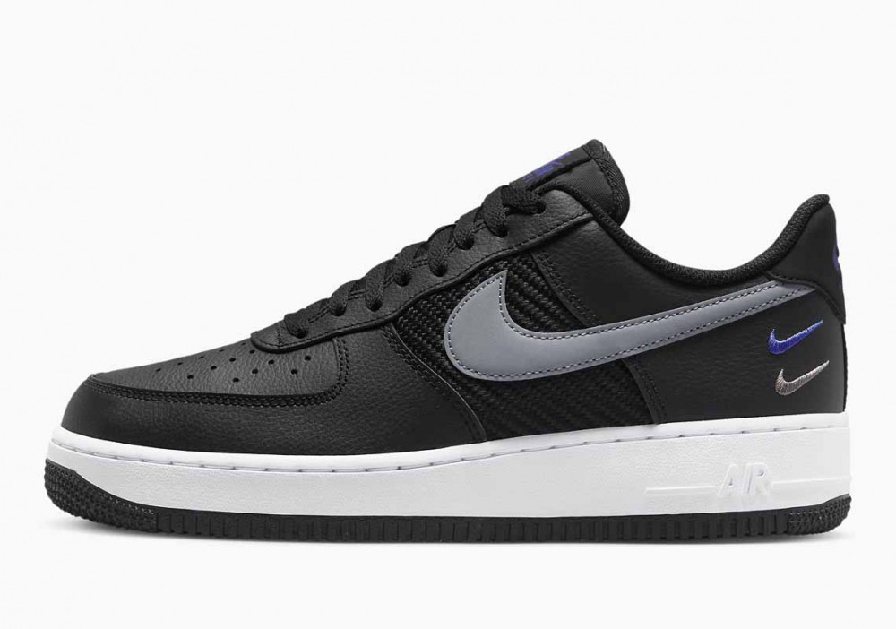 Nike Air Force 1 '07 Doble Mini Swooshes Negro Guay Gris para Hombre y Mujer