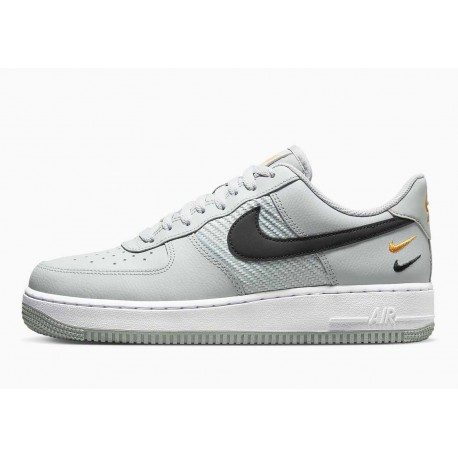 Nike Air Force 1 '07 Doble Mini Swooshes Gris Lobo Negro para Hombre y Mujer