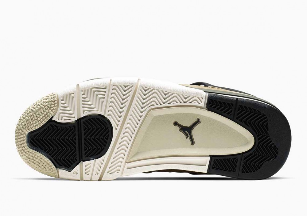 Air Jordan 4 Retro Seta Fósil Negras para Hombre y Mujer