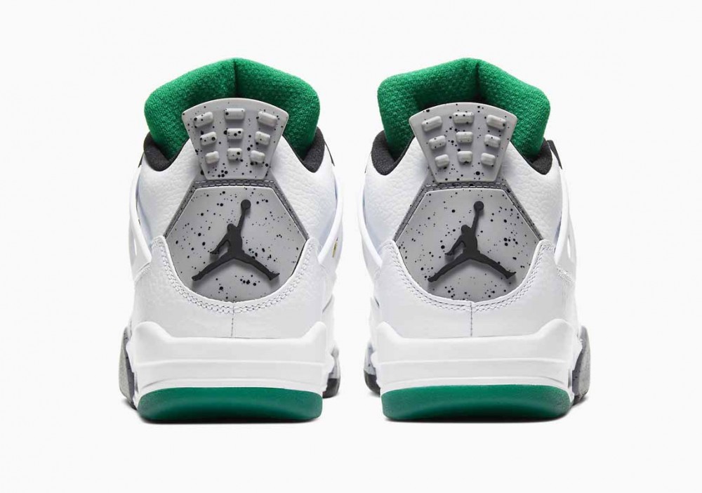Air Jordan 4 Retro Rasta Verde Lúcido Blanco para Hombre y Mujer