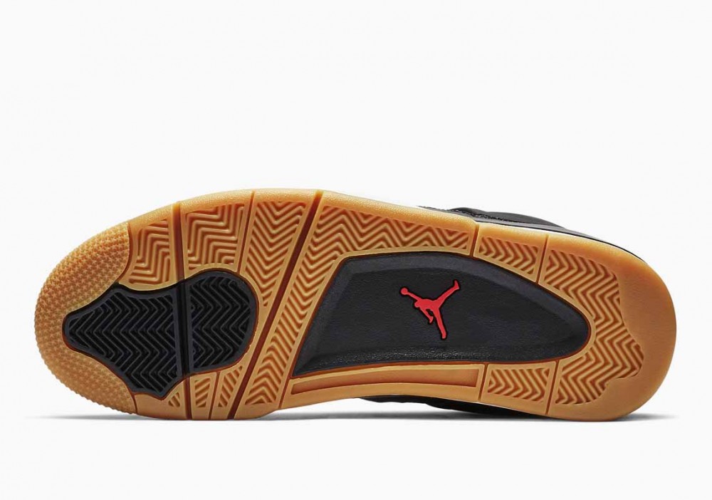 Air Jordan 4 Retro Laser Negra Goma Marrón Claro para Hombre y Mujer