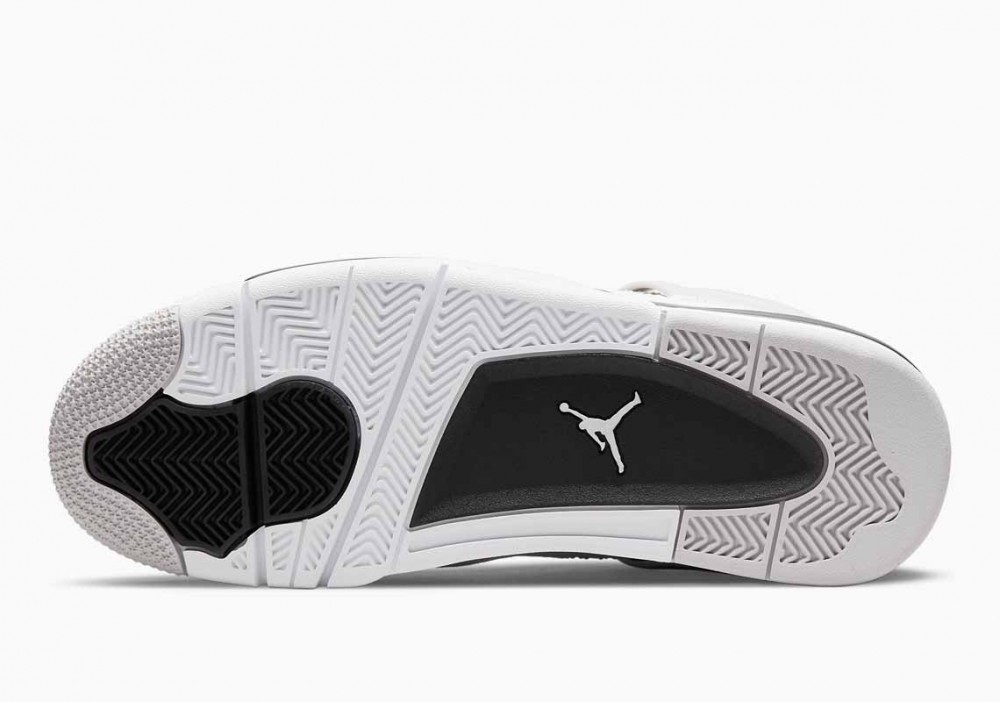 Air Jordan 4 Retro Militar Negro Blanco Gris para Hombre y Mujer
