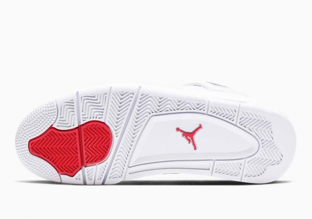 Air Jordan 4 Retro Blanco Metálico Rojo para Hombre y Mujer