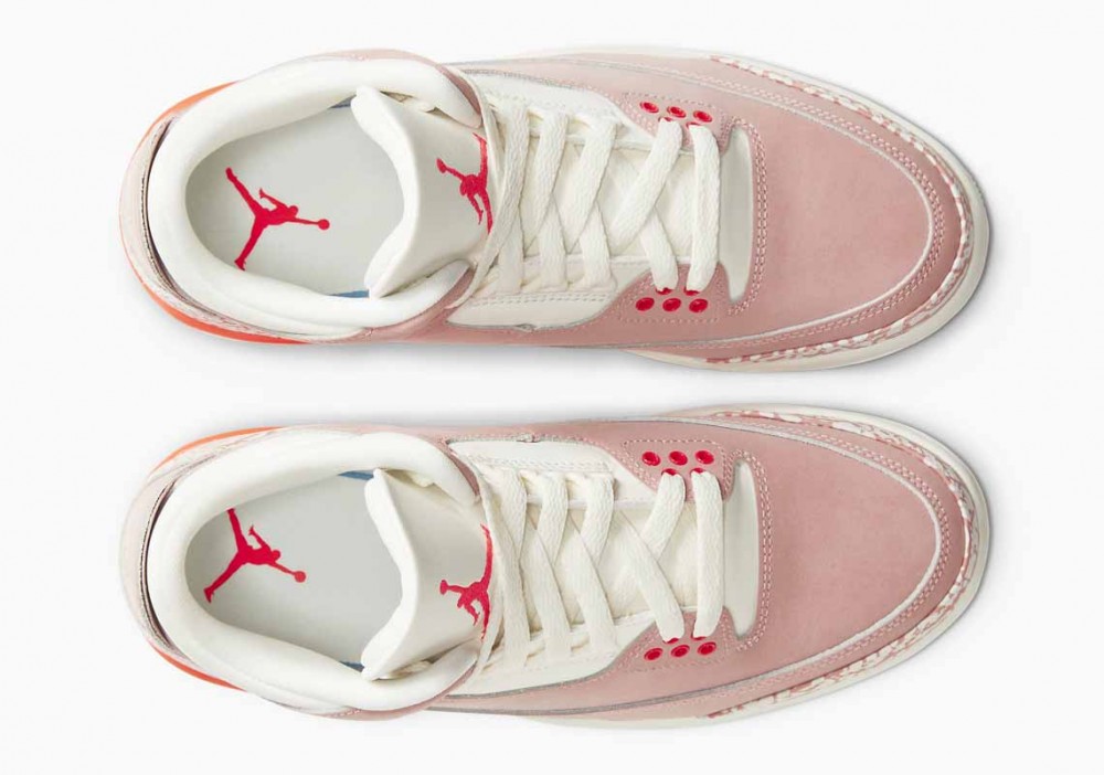 Air Jordan 3 Retro Rosa Óxido Blanco Carmesí para Mujer