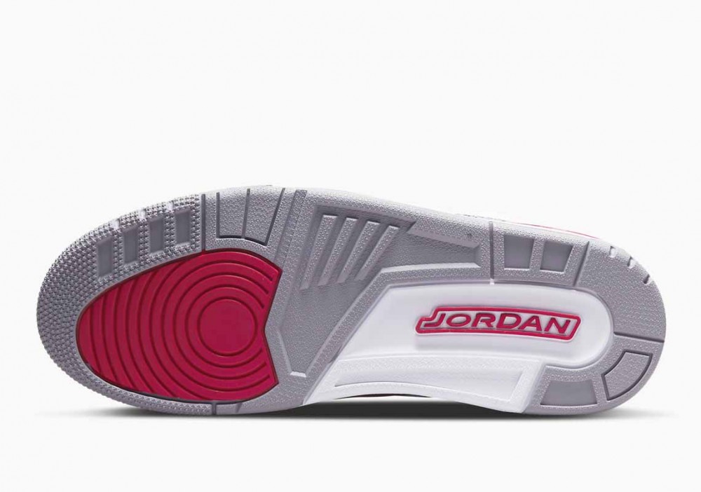 Air Jordan 3 Retro Cardenal Rojo Blanco para Hombre y Mujer