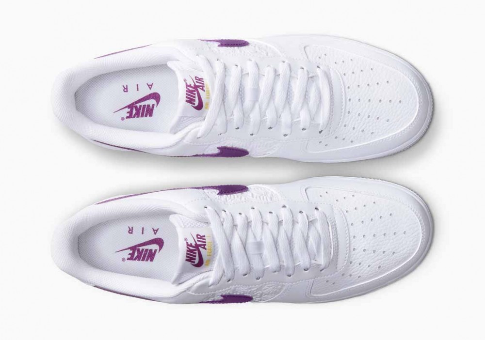 Nike Air Force 1 Low EMB Lakers Blanco Baya Negrita para Hombre y Mujer