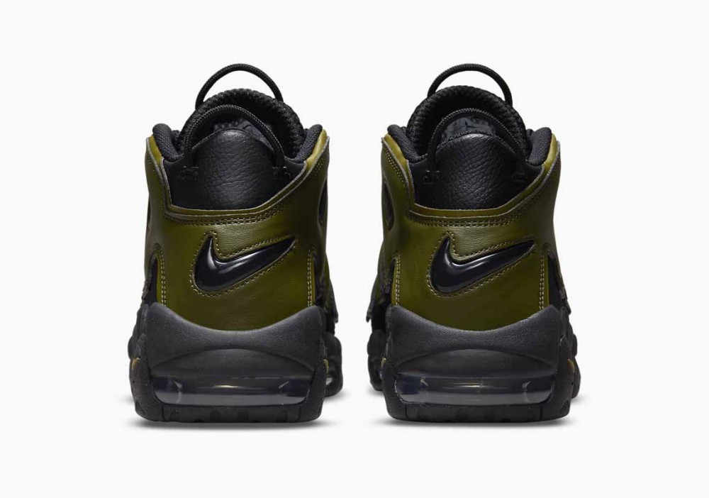 Nike Air More Uptempo 96 Negro Áspero Verde para Hombre y Mujer
