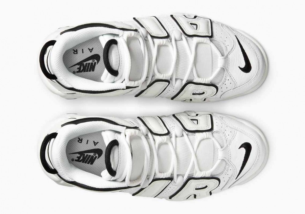 Nike Air More Uptempo Blancas Negras Vela para Hombre y Mujer