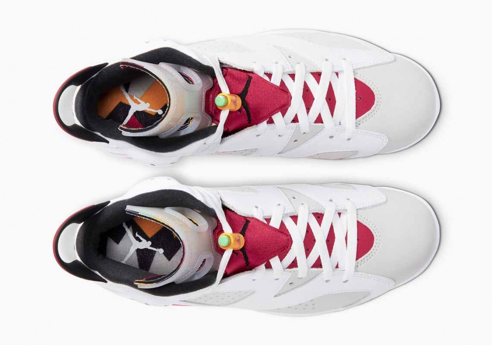 Air Jordan 6 Retro Hare Gris Neutro Blancas Rojas Verdadero para Hombre y Mujer
