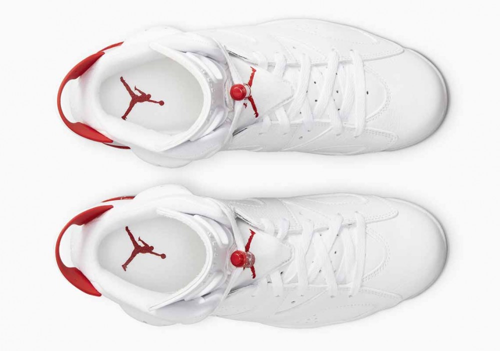 Air Jordan 6 Retro Rojo Oreo Blancas Rojas Universitario para Hombre y Mujer