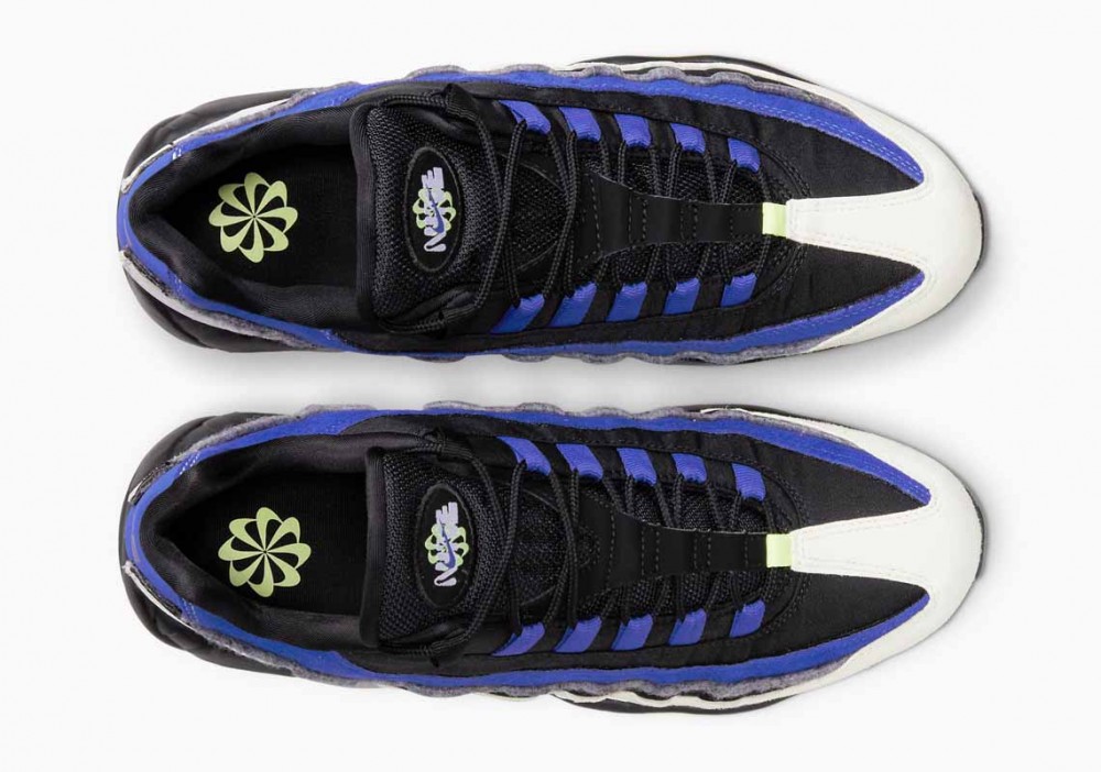 Nike Air Max 95 Blancas Negras Juego Azul Real para Hombre