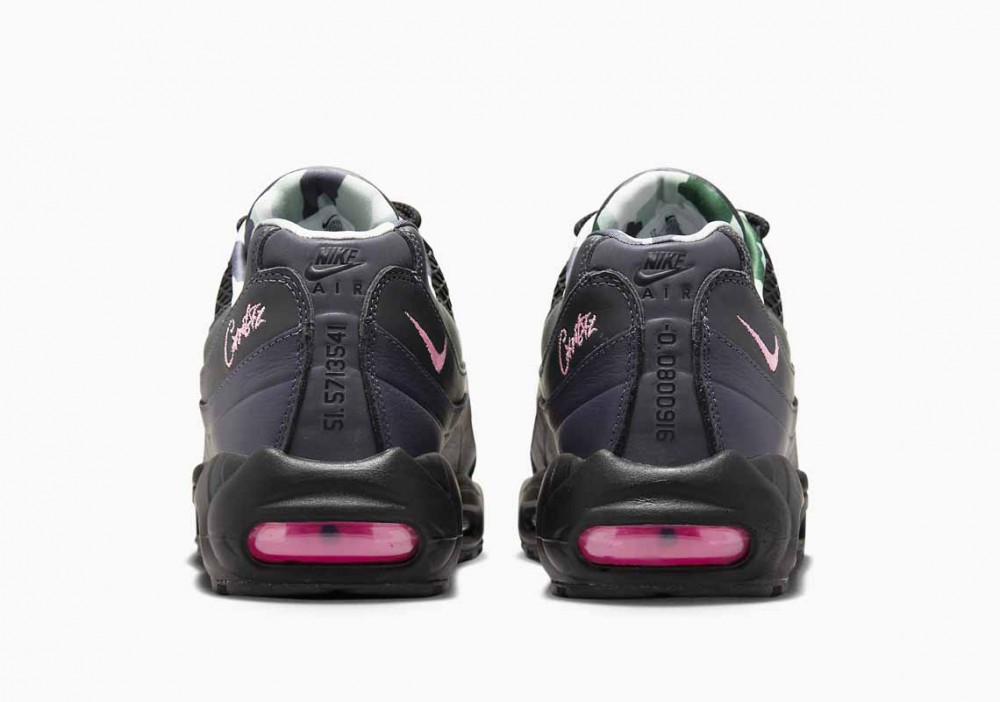 Corteiz x Nike Air Max 95 Negras Viga Rosa para Hombre
