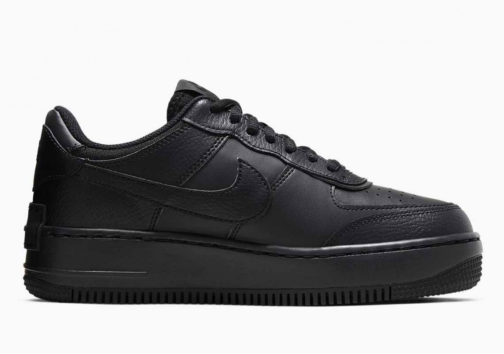 Nike Air Force 1 Shadow Triple Negras para Hombre y Mujer