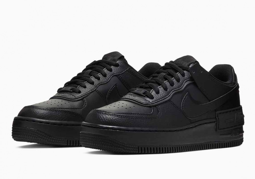 Nike Air Force 1 Shadow Triple Negras para Hombre y Mujer