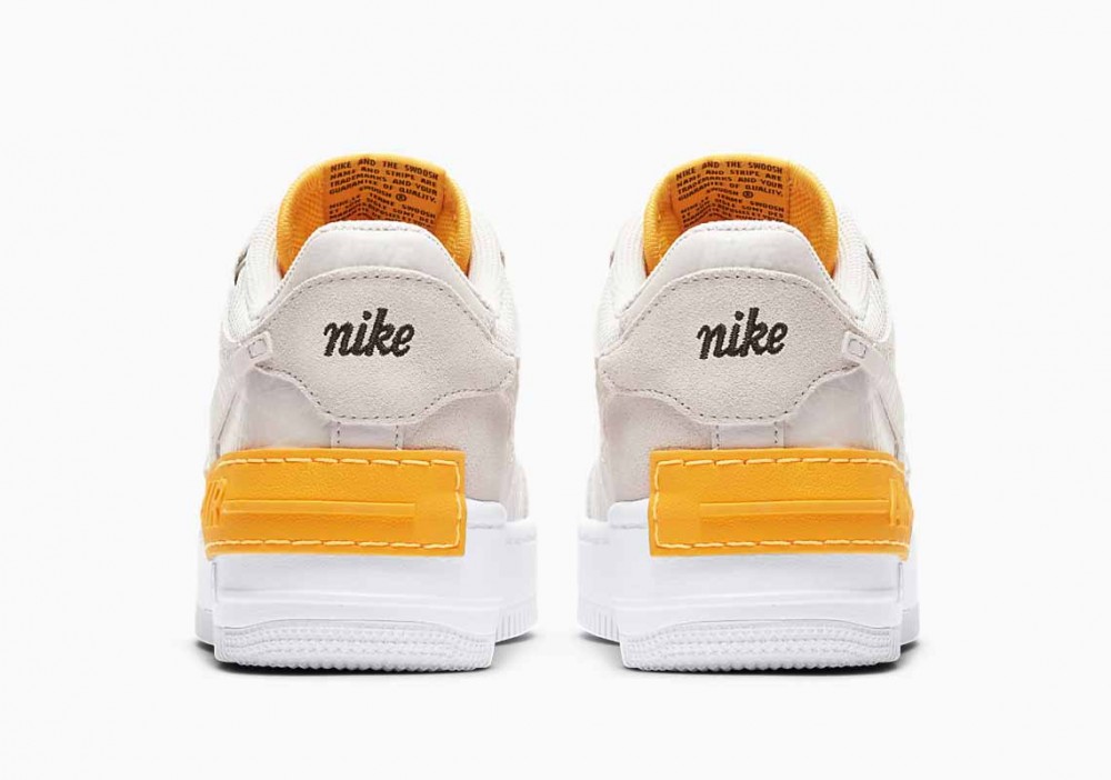 Nike Air Force 1 Shadow Gris Vasto Naranja Láser para Mujer