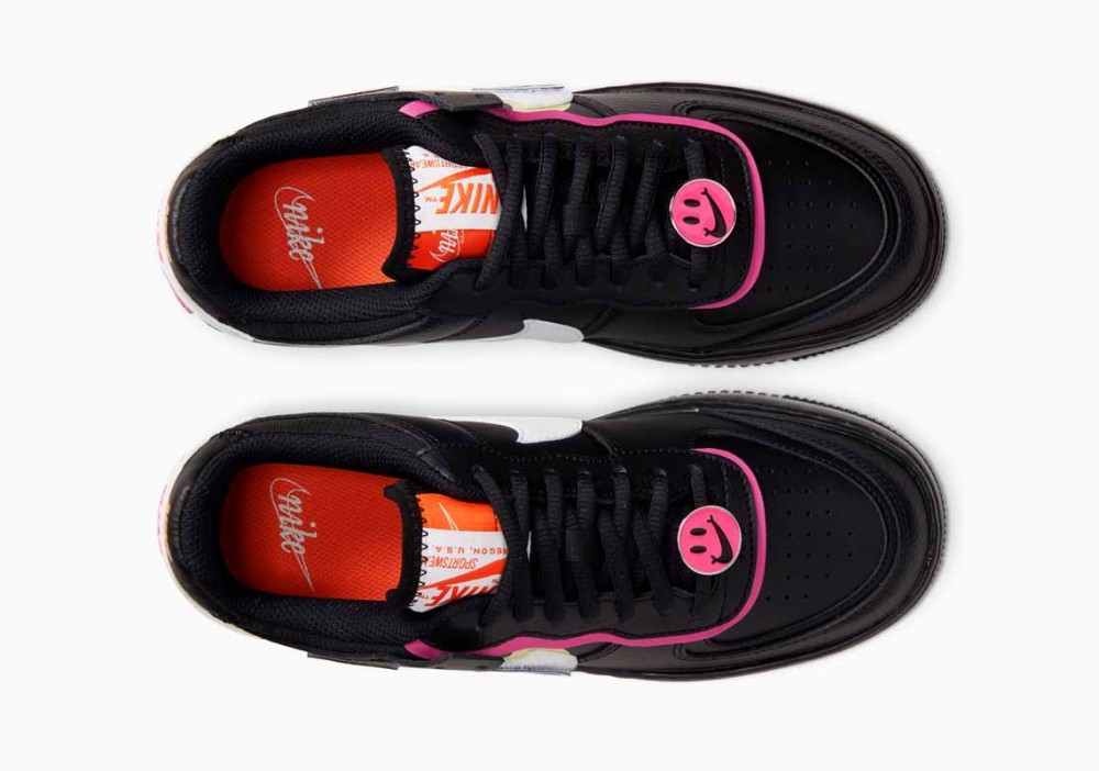Nike Air Force 1 Shadow Parches Removibles Negras Rosa para Mujer
