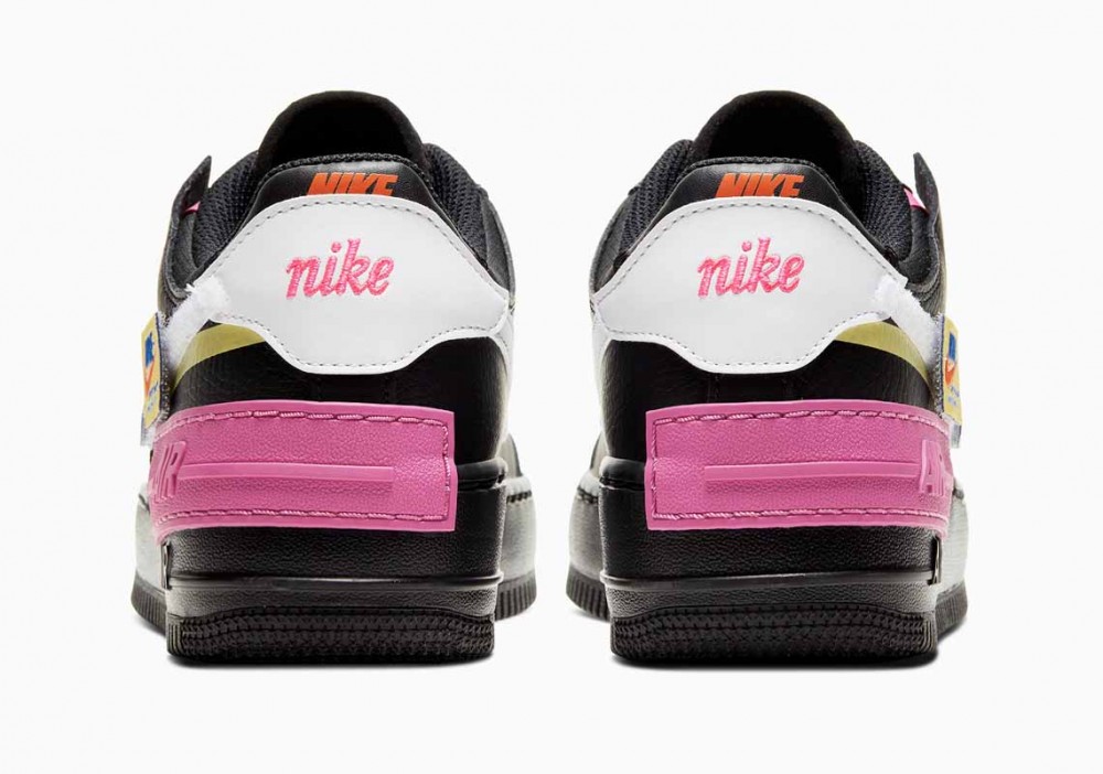 Nike Air Force 1 Shadow Parches Removibles Negras Rosa para Mujer