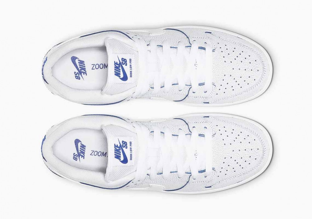 Nike SB Dunk Low Premium Blancas Juego Azul Real para Mujer y Hombre