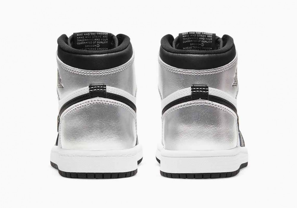 Jordan 1 Retro High 'Silver Toe' Negras Plata para Hombre y Mujer
