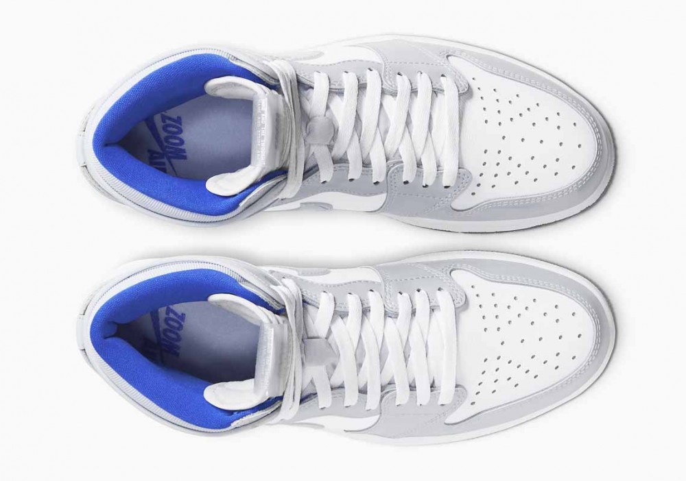 Air Jordan 1 Retro High Zoom Blancas Azul Corredor para Mujer y Hombre