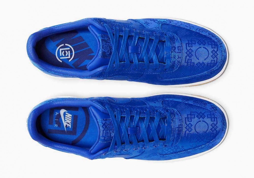 CLOT x Nike Air Force 1 Low 'Blue Silk' Azul Universitario para Mujer y Hombre