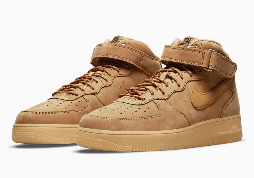 Nike Air Force 1 Mid '07 “Flax” Goma Marrón Claro para Mujer y Hombre