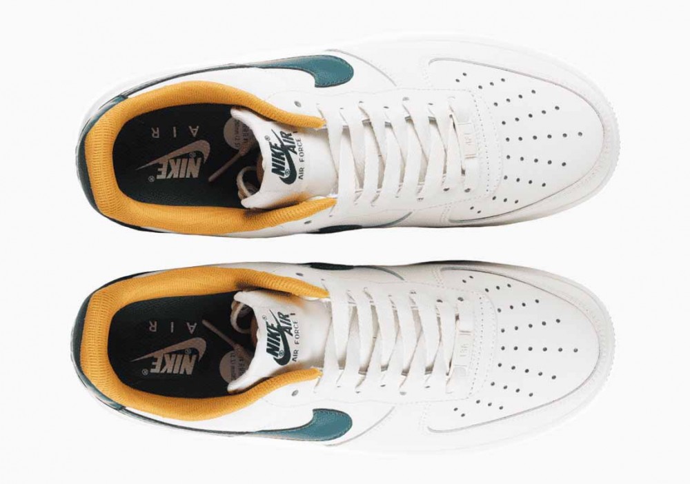Nike Air Force 1 Low '07 Blancas Crema Verde Oscuro para Mujer y Hombre