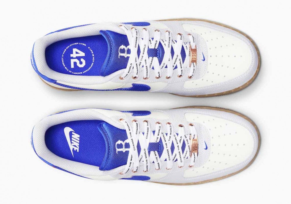 Nike Air Force 1 Low Jackie Robinson Blancas Azules para Mujer y Hombre