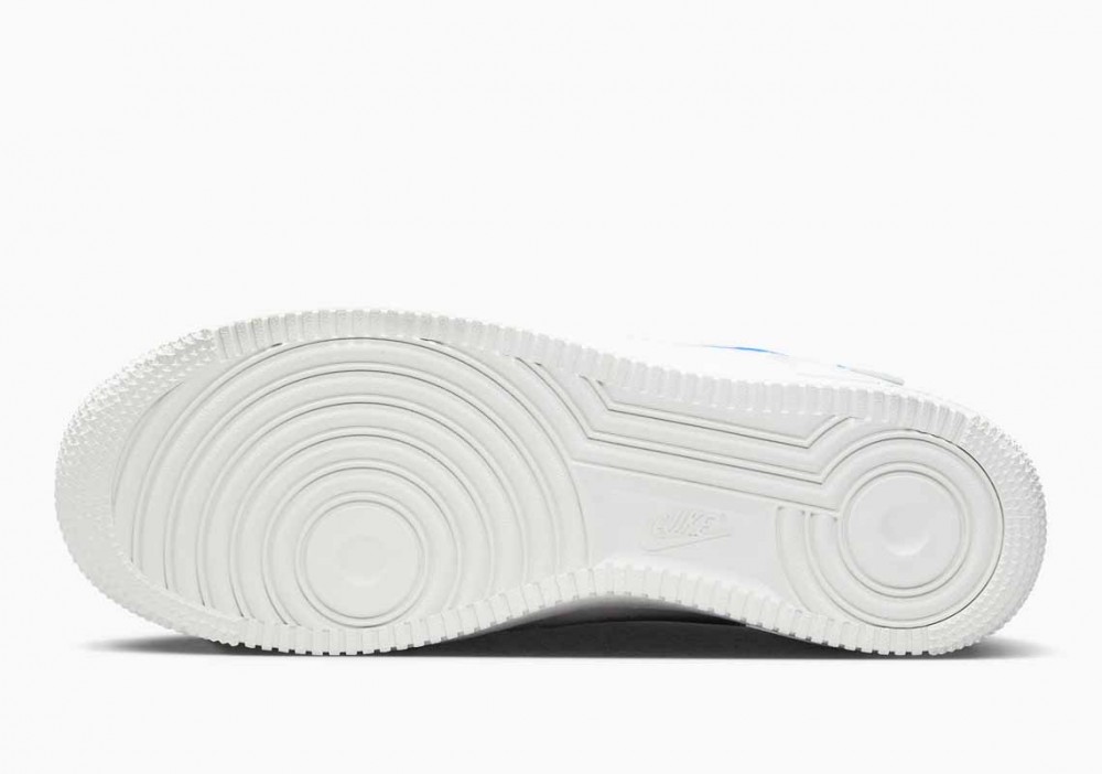 Nike Air Force 1 '07 Swoosh con Ribete Blancas Foto Azul para Mujer y Hombre