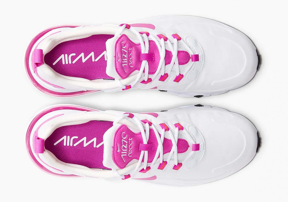 Nike Air Max 270 React Blanca Rosa Fuego para Mujer