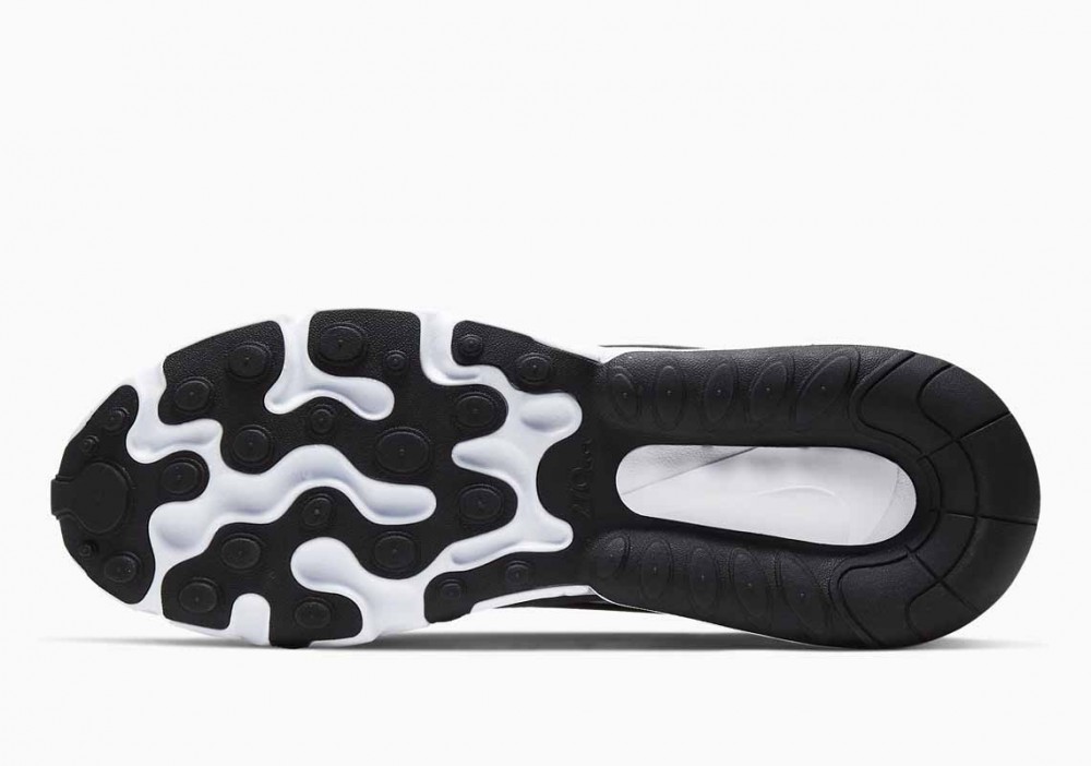 Nike Air Max 270 React Blanca Negra Peltre Metalizado para Mujer y Hombre