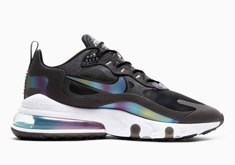 Nike Air Max 270 React “Bubble Pack” Negras Iridiscente para Mujer y Hombre
