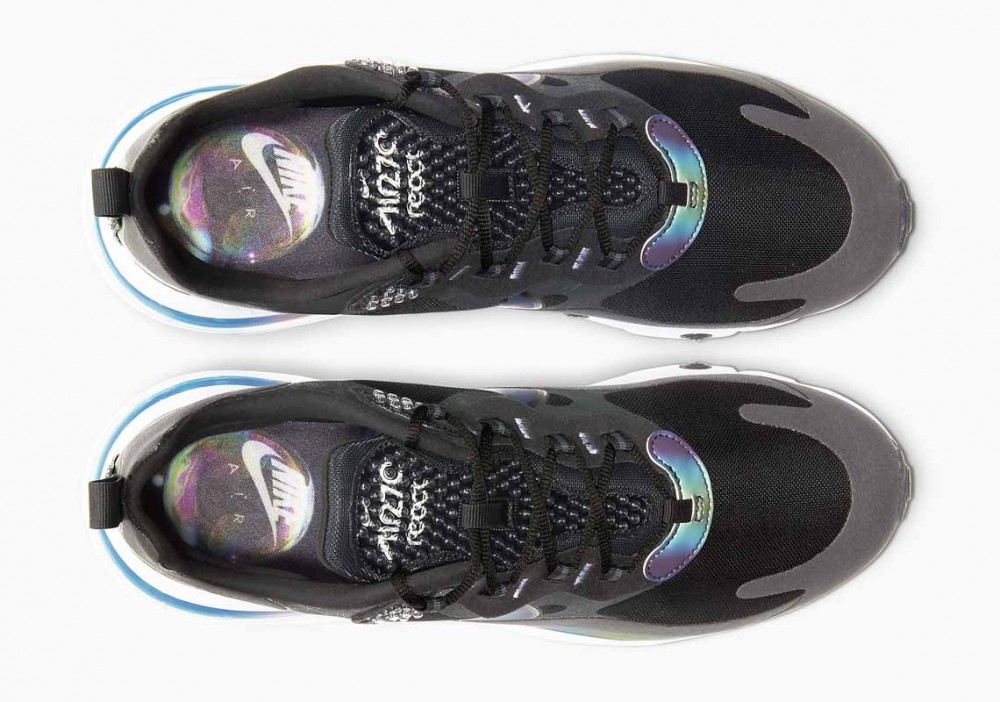 Nike Air Max 270 React “Bubble Pack” Negras Iridiscente para Mujer y Hombre