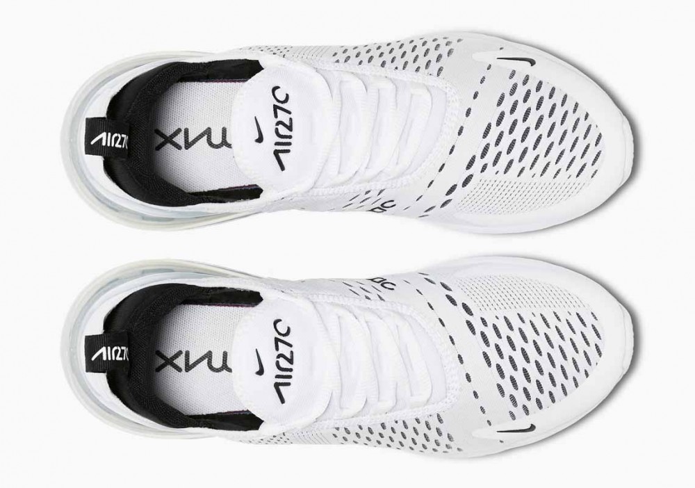 Nike Air Max 270 Blancas Negras Blancas Hombre y Mujer